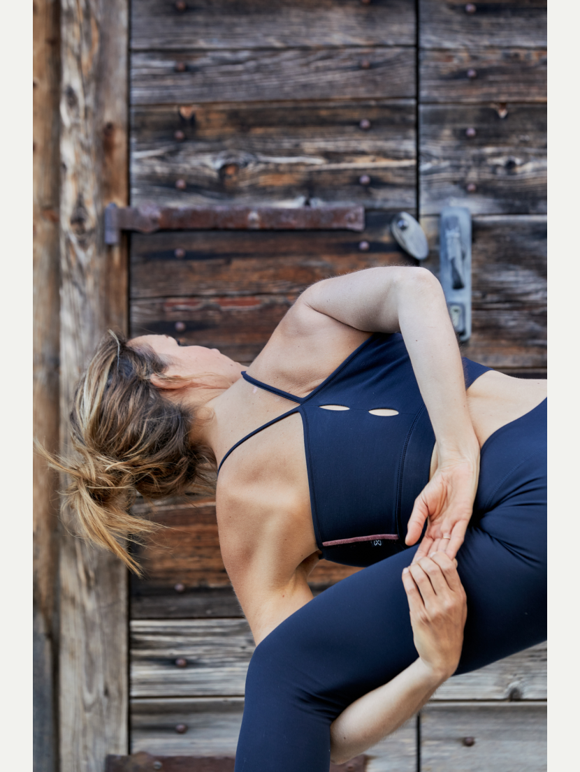 Brassière de yoga Bleu Marine LEIKA
