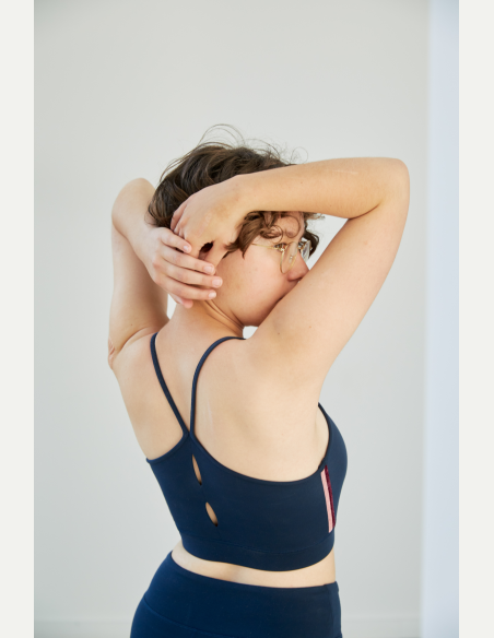 Brassière de yoga Bleu Marine LEIKA