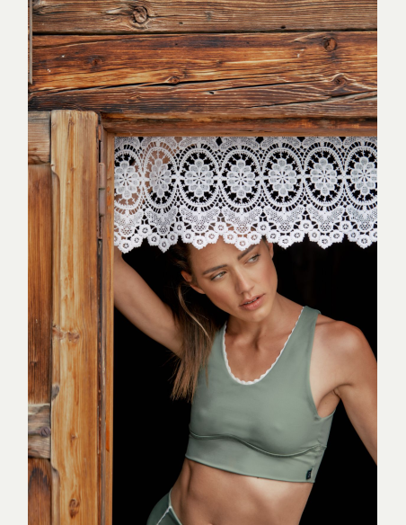 Brassière de yoga Vert Safari IMALA