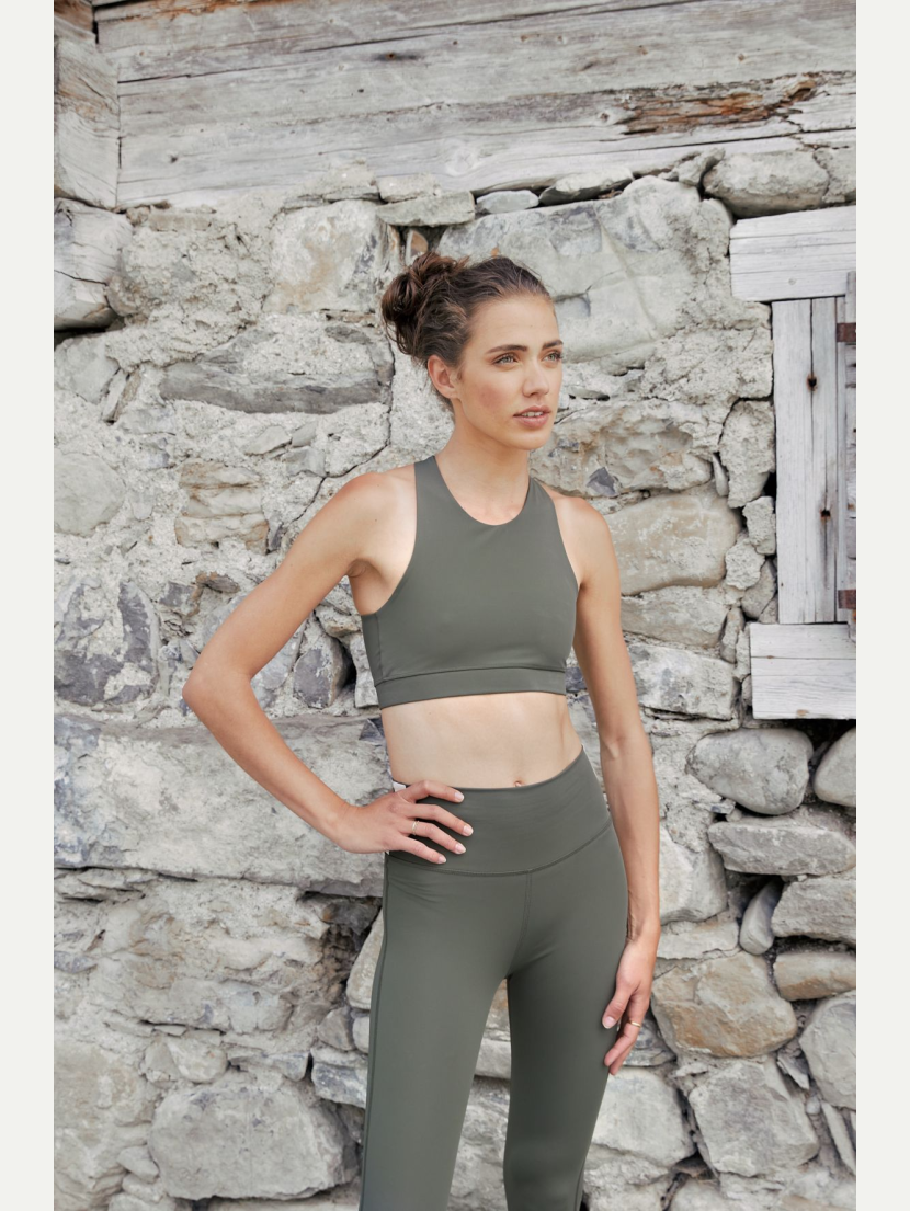 Brassière de yoga Vert Olive NUNA