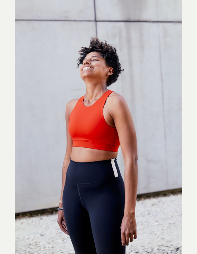 Brassière de yoga Orange Mandariné NUNA