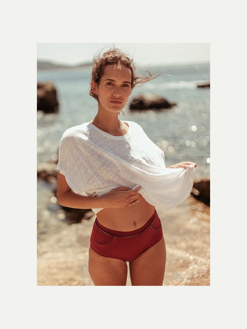 Culotte de bain Bleue / Rouge Équilibre sur l'eau