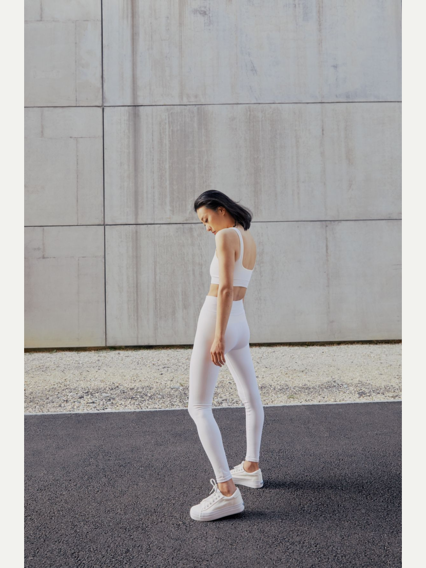 Legging de yoga Blanc et Ivoire ASHA