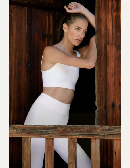 Legging de yoga Blanc et Ivoire ASHA