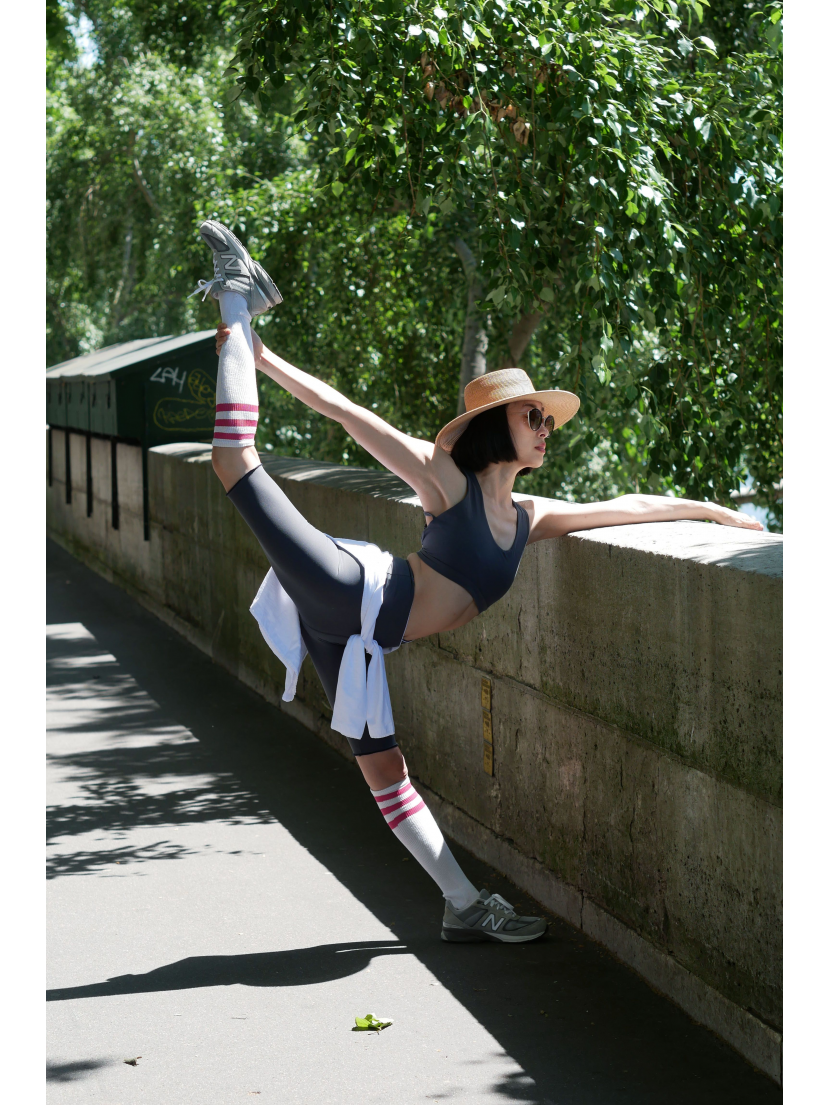 Short de yoga Noir/Gris EKA