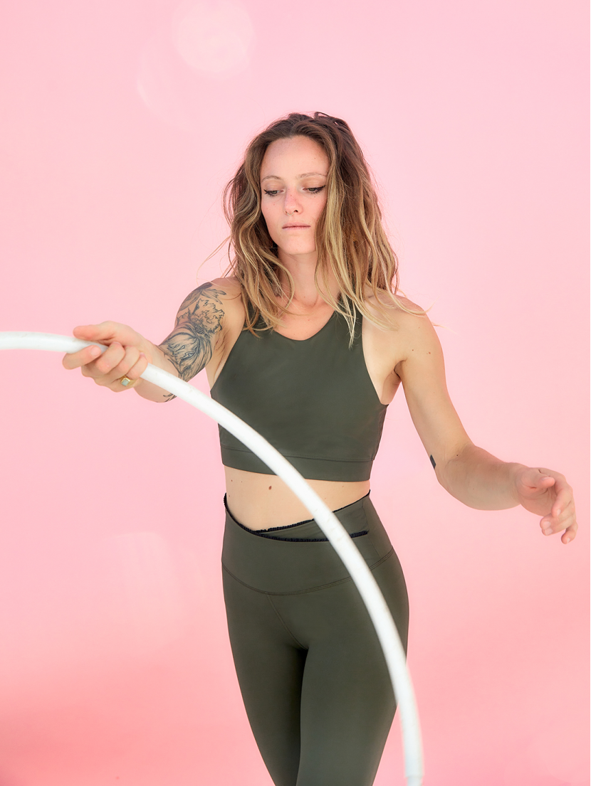 Legging de yoga Vert Olive EKA