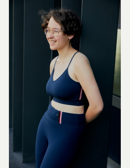 Brassière de yoga Bleu Marine LEIKA
