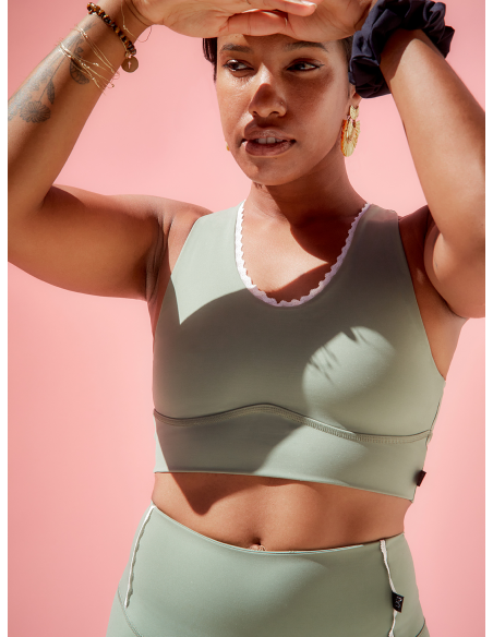 Brassière de yoga Vert Safari IMALA