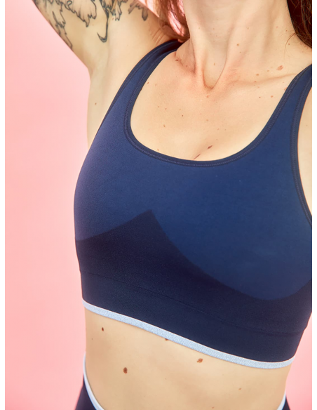 Brassière de yoga Bleu Marine ASHA