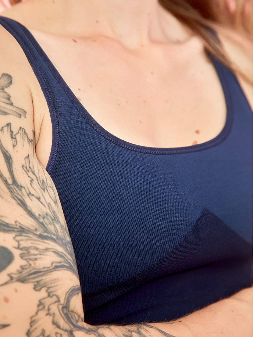 Brassière de yoga Bleu Marine ASHA