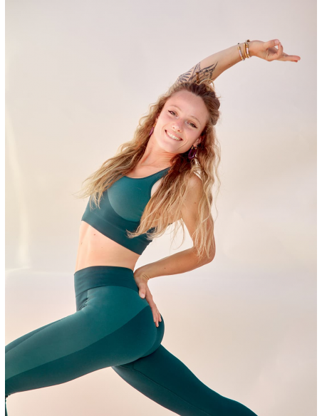 Brassière de yoga Vert Cyprès ASHA