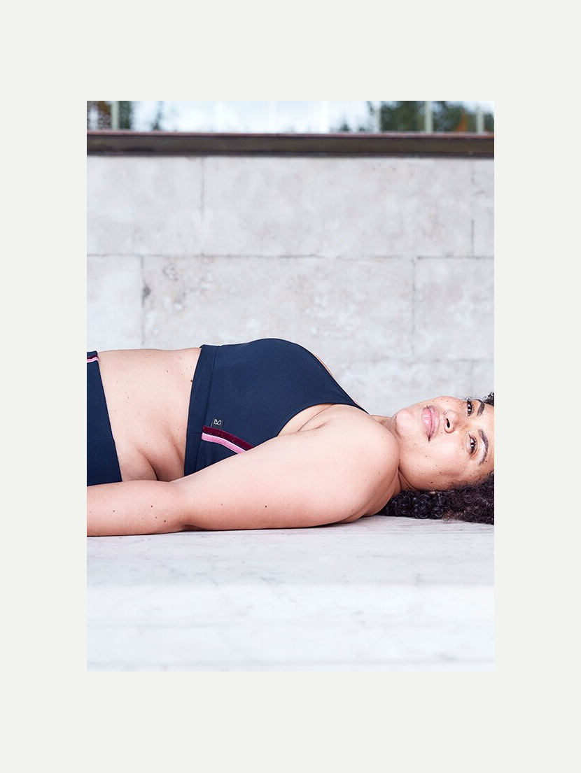 Brassière de yoga Bleu Marine LEIKA