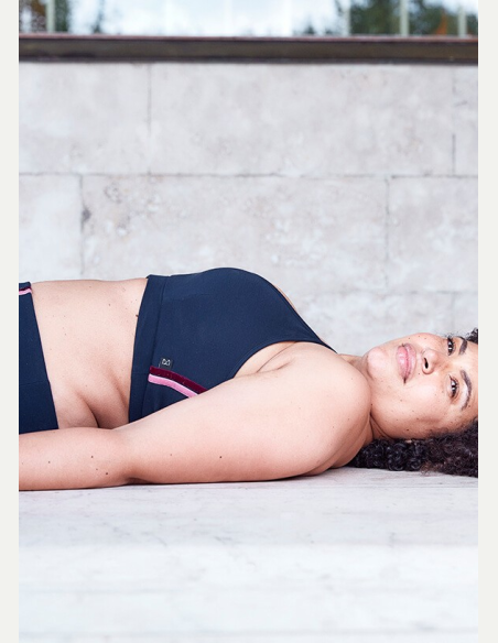 Brassière de yoga Bleu Marine LEIKA