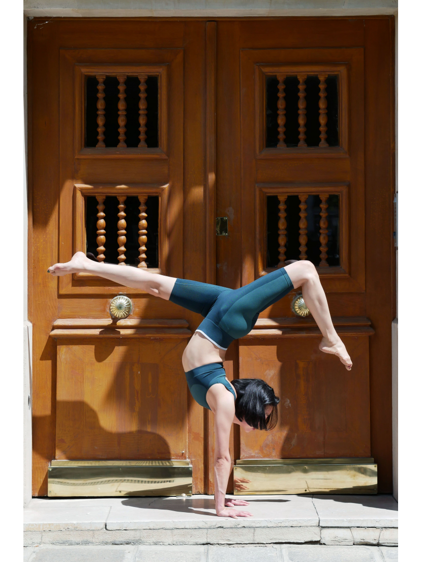 Short de yoga Vert Cyprès ASHA