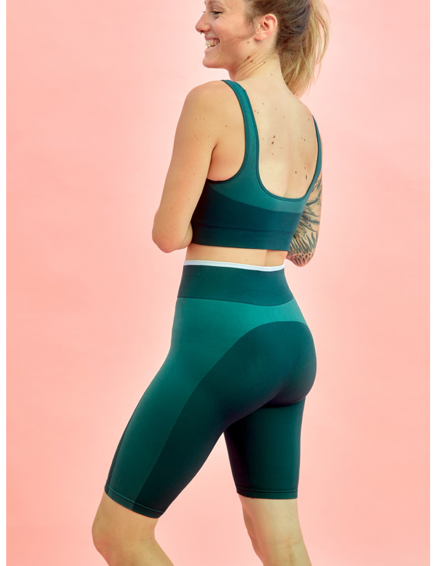 Short de yoga Vert Cyprès ASHA 2